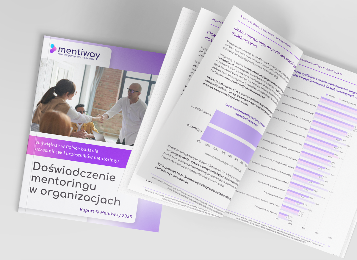 Okładka raportu Mentiway 2026 Doświadczenie mentoringu w organizacjach
